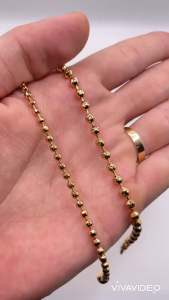 Lắc tay bi titan không gỉ Vòng tay titan màu 18k sang trọng kiểu dáng thanh lịch trangsucmoiluatuoi.RIN