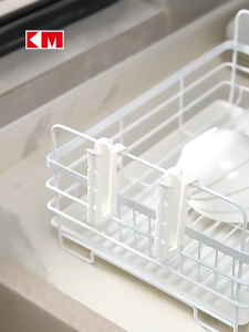 2-Pack Hanging Cup Holder with Drain Rack – Space-Saving Organizer for Kitchen & Bathroom