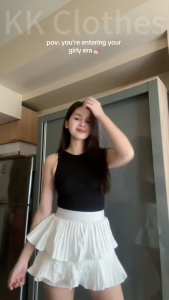 Size 23-37 Mini Pleated Skort for Women - High Garterized Cute Sweet Anti-Glare Skirts