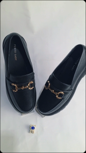 Sepatu LOF Docmart Karet Nyaman dan Anti Slip (37-41) Sepatu Kerja Pantofel Wanita korean style