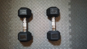 Hexagon Dumbbell 17.5KG Gym fitness dumbbell weight lifting Angkat berat Indoor muscle training