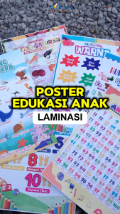 Poster Edukasi Anak WIPE & CLEAN untuk Balita PAUD TK SD | Paket Lengkap Dasar Tematik | Kertas Ivory 260 gram