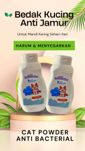 Bedak Kucing Wangi Anti Bakteri Jamur Gatal dan Lepek Cat Powder 50gr Aerizoo