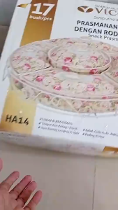 Wadah Saji Prasmanan Keramik Putar 35 CM Motif Vicenza