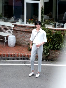 🔥HOT🔥กางเกงสแล็คชาย กางเกงสูท ผ้าโซล่อน(ผ้ามัน) รุ่นผ้าไม่หนา น้ำหนักเบา ทรงทิ้งตัว คุณภาพดี