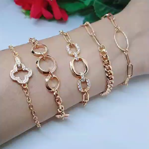 Gelang Juntai Lapis Emas 24k Anti Luntur Terbaru & Terlaris GJ41