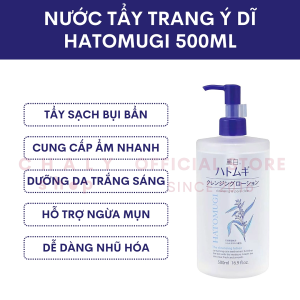 Nước tẩy trang ý dĩ Hatomugi Cleansing & Pore Clear Kumano 500ml Nhật