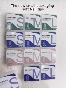 100 Pcs Nail Soft Tip Premium Untuk Nail Extension Kuku Sambung Patch Kuku Palsu Tanpa Ukir Grinding Ultra Tipis Untuk Manicure