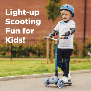 Globber Elite Prime Lights 3-Wheels Kick Scooter (For Ages 3 to 9 years)