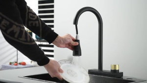 Kran Angsa Tarik Keran Air Sink Bak Cuci Piring Wastafel Panas Dingin Waterfall Carlo Fiotini CF000999