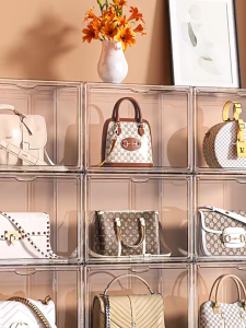 🔥[SG STOCK]Oversized bag storage storage shelf perfume compartment display dust- proof luxury bag storage box