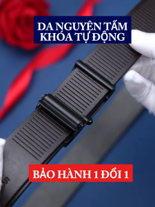 Thắt Lưng Nam Da Bò Khóa Tự Động Hợp Kim Chống Gỉ Dây Nịt Nam Luồn Trong Bản Nhỏ RT10