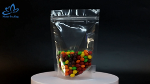 50pcs Tiền dày Túi  Đáy Đứng 2 Mặt Trong Đựng Thực Phẩm Chất Lượng Trong suốt Khóa  Chắc Chắn sấy khô trong suốt