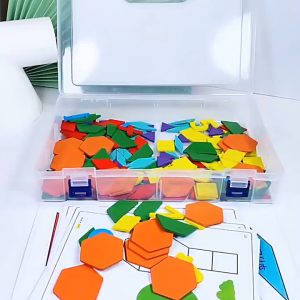 [Happy Kids] Wooden Creative Tangram Brain Teaser Toys 3D Jigsaw Puzzle Board Baby Early Educational Learning Gift 七巧板木质拼图 - BT113