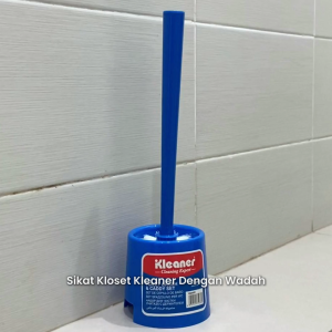 Kleaner Sikat Kloset Tipe Bulat Dengan Wadah 1 Set Karet Lembut Closet Brush Pembersih Kamar Mandi