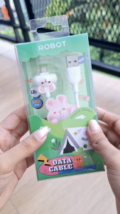 Kabel Data Charger Micro USB 2.4A 12W Fast Charging dengan Pelindung Cable Bite Robot RPM100