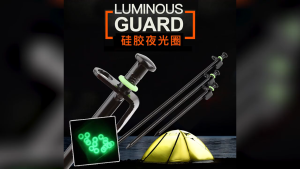 100pcs/Set Cincin Karet Fluorescent Pasak Tenda Ring Bulat Luminous Untuk Pasak Tenda Camping Kemah Outdoor