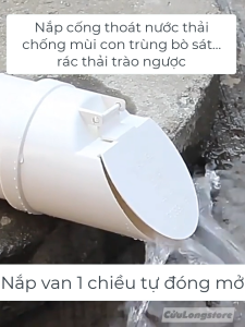 Nắp Cống Chặn Mùi PVC loại lớn chống gián bịt cống thoát nước thải ngoài trời chống hôi tự động