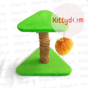 KITTYDOM Mainan Garukan Kucing Bahan Bulu Rasfur Tali Tambang Serabut Cakaran Kucing Kitten Cat Tempat Tidur Kucing GRKN