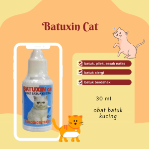 BATUXIN cat - Obat batuk pilek sesak nafas batuk alergi Pada Hewan kucing 30 ml