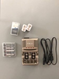 PALO Charger Baterai 4 Slot AA AAA 1.2V & Baterai Kotak 9V NI-MH NI-CD