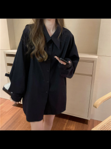 🌵siss y_koko🌵เสื้อเชิ้ตแขนยาวoversizeสไตล์เกาหลี เนื้อผ้าดีทรงสวยใส่แมทช์ง่าย “w405”