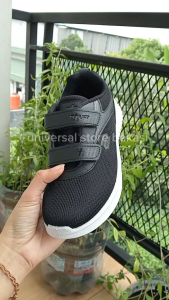 Sepatu Sekolah Anak Lelaki Perempuan PAUD TK SD Pro Att PC 951 Hitam Putih Perekat Tempel Size 31-34