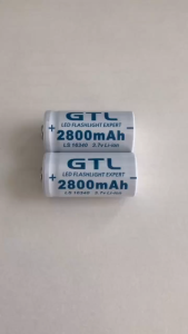 【Manila In-Stock Inventory 100% original GTL 3.7y 2800mAh 16340 and cR123A Lithiumion Rechargeable Battery for Laser Pointer Led Flashlight Cameras