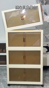 HOMMBAY MIDORI Series Opaque Foldable Storage Box Cabinet Wardrobe Opaque Double Door Foldable Home Clothes Snacks Storage Cabinet