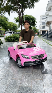 Xe ô tô điện trẻ em mẫu Mercedes-benz Maybach S600 -Ghế nệm da – Bánh cao su - Động cơ lớn [Ship hoả tốc HCM]