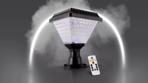 【BUY 1 TAKE 1】Solar pillar Light Post Cap Lamp Column Head lights Waterproof Outdoor IP67 four-color Timed opening lighting Round square hexagonal LED with Remote Control Garden Column courtyard street Fence 30 year warranty COD