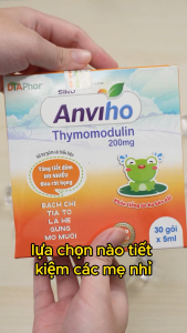 Siro ho ANVIHO cam Hỗ trợ bổ phế giảm ho đau rát họng Dùng cho trẻ từ 6 tháng tuổi và phụ nữ có thai cho con bú HỘP 30 GÓI