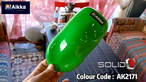 2K Paint AIKKA AK2171 Lime Green 3  SOLID SERIES Color Car Motor Paint DIY Aerosol Spray Bottle Cat Bancuh Kereta 车漆