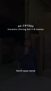 I HOME ORION GZ CRT002 1+8 Ceramic Dining Set / Dining Table with 8 Chair / Marble Dining Table