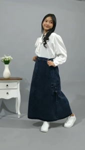 rok anak perempuan rok jeans cargo