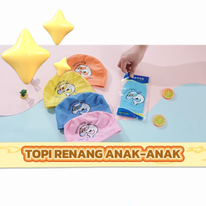 Topi Renang Anak / Silicone Swim Cap / Penutup Kepala Renang All Size