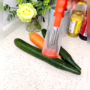 Adzkia35 Pisau Pengupas Kulit Buah / Sayur Model Tabung (Peeler)  2 IN 1 serbaguna