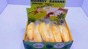Đồ Chơi Trẻ Em-Squishy chuối đồi chơi kéo dãn bóp giảm stress