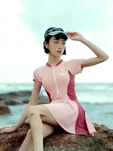 Bộ bơi nữ dáng váy kín đáo tôn dáng dễ thương size 50-70 kg