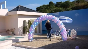 Heyman Balloon Arch Kit Kit Gerbang Belon 9FT Height & 10FT Width Adjustable Balloon Arch Stand Garden Arbors: Balloon Arch Frame Plant Support Stand for Wedding Baby Shower Birthday Garden Arbors Photo Backdrop