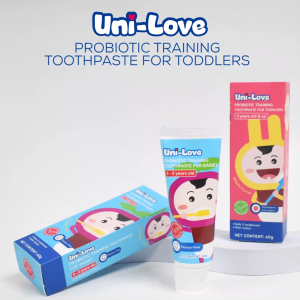 UniLove Probiotic Training Toothpaste - Flavour-Free60g Pack of 1 (0-2 Years Old)