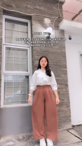 Celana Kulot JUMBO XXL Crinkel Airflow Flowy Jatuh Premium Highwaist Wanita Loose Cullote Pants