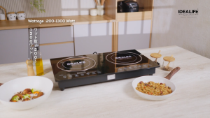KOMPOR INDUKSI 2 TUNGKU IDEALIFE IL 201B - 200 Watt - 1300 Watt