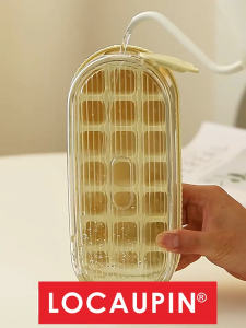 Lefang Ice Cube Tray with Lid and Bin 21 Pcs Ice Cubes Mold for Freezer Easy Release Quick Filling Without Touching