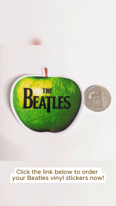 THE BEATLES BAND ROCK N ROLL VINYL STICKERS
