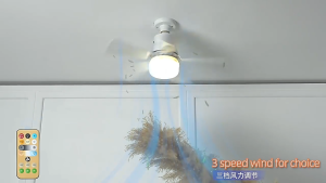 E27 Ceiling Fan LED Multifunction Fan Light with Remote Control 3 Color Silent 3 Speed Wind 5 Blades Timer for Bedroom Living Room Balcony