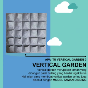 72 Kantong Garden Vertical 1M×2M Kantong 72 Lubang Non Woven Geotextile glaswol Dekorasi Taman