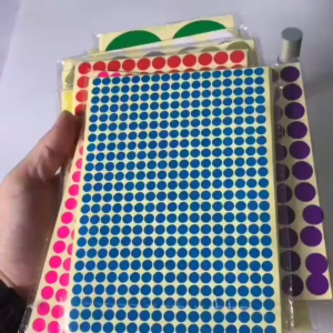 🇲🇾 1 Sheet Round Circle Bulat Dot Self Adhesive Color Label Remark Code Gift Packaging Colour Sticker Assorted Size