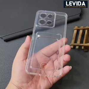 Vivo Y28 4G Clear Wallet Card Case Bening / Card Holder Kartu