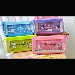 KOTAK PENSIL 6 SEKAT SANRIO | PENSIL BAG SANRIO | TEMPAT PENSIL PULPEN SANRIO | TEMPAT PENSIL KAIN | TEMPAT MAKEUP | TAS MAKE UP | MINI BAG SANRIO | TEMPAT PULPEN | KUROMI | CINAMORROL | MELODY | MSS